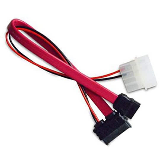 Akasa 20cm Akasa AK-CB050, SATA Cable for Slimline Optical Drives, Molex to Mini SATA, Power &amp; Data