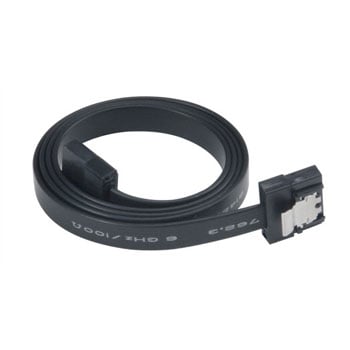 Akasa 15cm Akasa PROSLIM AK-CBSA05-15BK, SATA III Data Cable, Secure Latch, 6.0 Gbp/s, Black