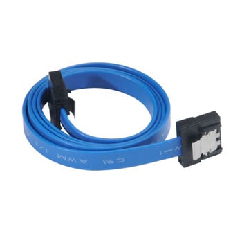 Akasa 50cm Akasa PROSLIM AK-CBSA05-50BL, SATA III Flat Cable, 6Gbps, Secure Latch, Blue