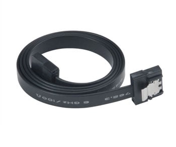Akasa 50cm Akasa PROSLIM AK-CBSA05-50BK, SATA III Flat Cable, 6Gbps, Secure Latch, Black