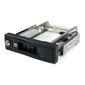 StarTech.com HSB100SATBK, 5.25" Mobile Rack for 3.5" SATA Hard Drive, HotSwap, Lockable, Trayless, SATA I/II/III