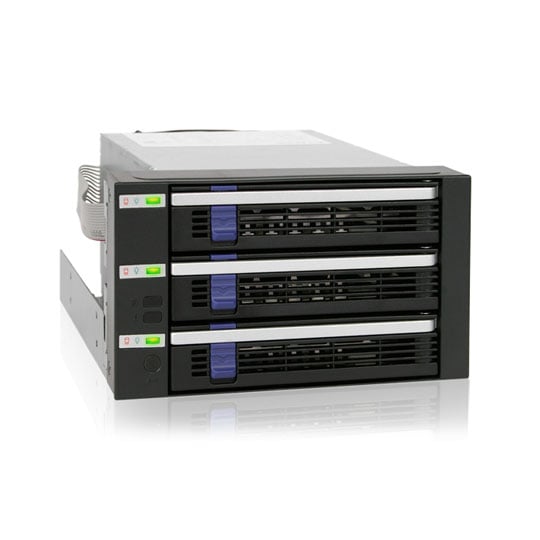 ICY DOCK FatCage MB153SP-B, 3.5" SATA/SAS RAID Backplane Cage External 5.25" Bay, HotSwap, 80mm Fan