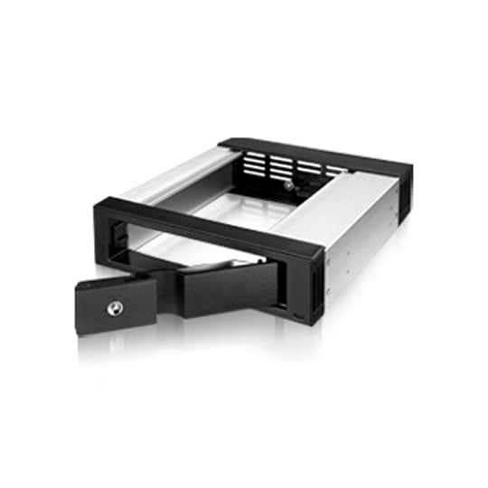 ICY BOX IB-158SSK-B, Mobile Rack for 3.5" SATA HDD, Trayless, Aluminium, Fanless, Lock &amp; Key, 6Gbps, HotSwap
