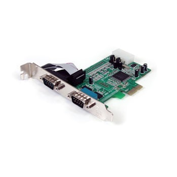 StarTech.com 2 Port StarTech.com Dual Profile PCI-E RS-232 Serial PCI Express Card