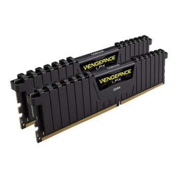Corsair 16GB (2x8GB) CORSAIR DDR4 Vengeance LPX Black, PC4-19200 (2400), Non-ECC Unbuffered, CAS 14, XMP 2.0, 1.2V