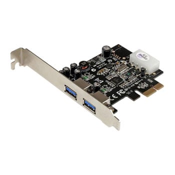 StarTech.com PCI-E 2.0 2x USB 3.0 Adapter Card, Upto 5Gbps, USB 2.0/1.0 Back Compatible, Includes Low Profile Bracket