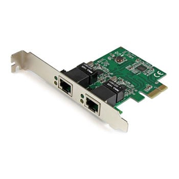 StarTech.com 2 Port StarTech.com PCI Express Gigabit LAN Network Card, LED Indicators, Jumbo Frame Support, Wake-on-LAN, Low Profile