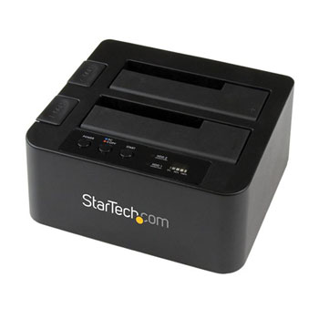 StarTech.com SDOCK2U33RE, 1:1 SATA III HDD Duplicator Dock, 5Gbp/s USB 3.0/eSATA, LED Indicators, External