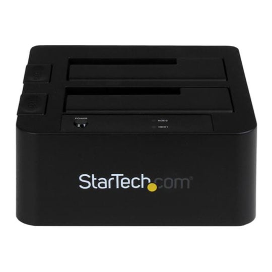 StarTech.com 2 Bay StarTech.com SDOCK2U33EB Docking Station, Supports 2x 2.5"/3.5" SATA Hard Drives, USAP Compatible, USB 3.0/eSATA