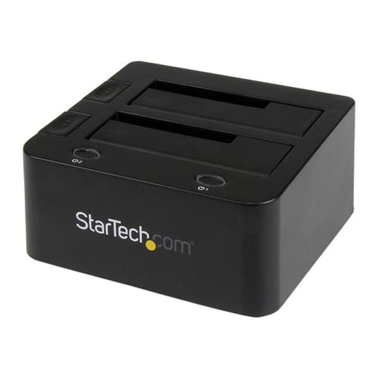 StarTech.com Universal Dual Docking Station for 2.5/3.5" HDDs, USB 3.0 with UASP, Supports *512n IDE/SATA III, Black