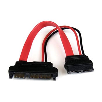 StarTech.com 15cm StarTech.com SLSATAADAP6, Slimline SATA to SATA Adapter, with Power, Female to Male
