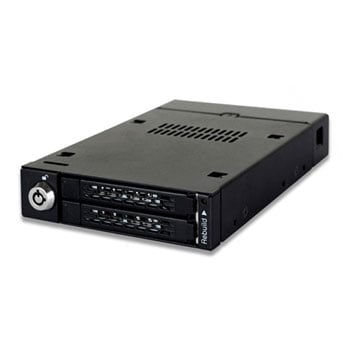 ICY DOCK ICYDOCK ToughArmor MB992SKR-B Full Metal Dual Bay RAID 2.5” SATA HDD/SSD Mobile Rack for 3.5" Front Device Bay