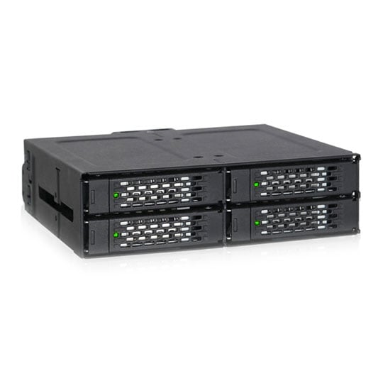 ICY DOCK 4 Bay ToughArmor MB607SP-B, Full Metal HDD/SSD Drive Cage, 4x 2.5" Drive Bays, 40mm Fan, SATA/SAS