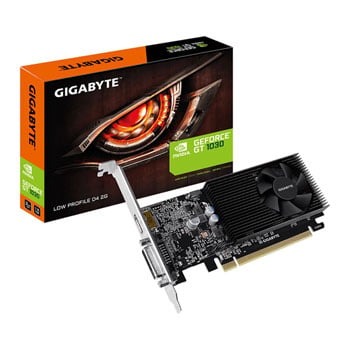 Gigabyte GeForce GT 1030 Low Profile D4 2G 2GB DDR4 Graphics Card, 384 Core, 1151MHz GPU, 1379MHz Boost