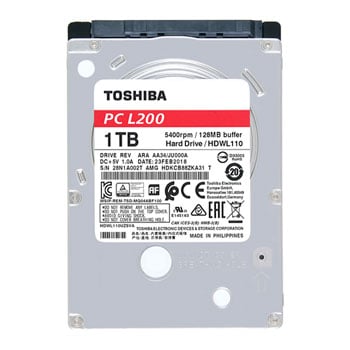 Toshiba 1TB Toshiba L200 HDWL110UZSVA, 2.5" HDD, SATA III 6Gb/s, 5400rpm, 128MB Cache, 5.56ms, OEM