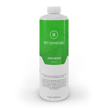 EK 1000ml EK-CryoFuel Water Cooling Fluid, Acid Green, UV Reactive, Copper/Brass/Aluminium/Stainless Steel Friendly