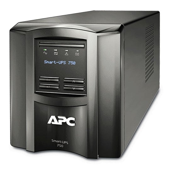 APC 750VA APC SMT750IC Line-interactive Smart-UPS, 6x IEC Outputs, 500W, 98.7% Efficiency, Built in AVR, Black