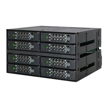 ICY DOCK ToughArmor MB508SP-B, 8 Bay 2 x 2.5” SATA/SAS HDD/SSD Mobile Rack, Industrial Full Metal