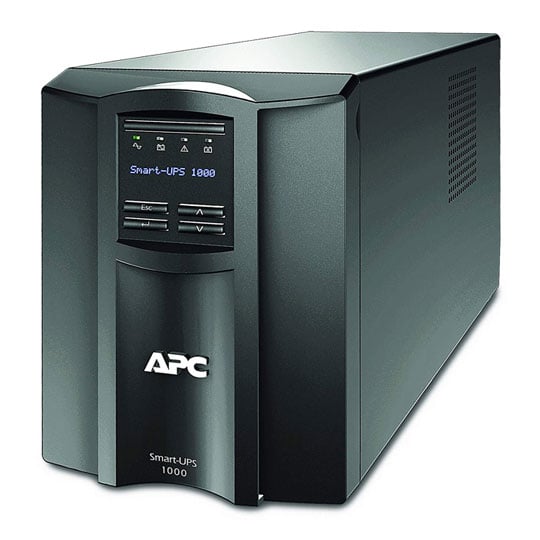 APC 1000VA APC SMT1000IC Line-Interactive Smart-UPS, 8x IEC Outputs, 700W, 98.7% Efficiency, Audible Alarm, Black