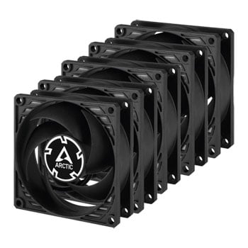 Arctic 5x 80mm Arctic P8 PWM PST Cooling Fans, 5 Blade, Static Pressure, Up to 3000rpm, Fluid Dynamic Bearing, Black, 3-Pin