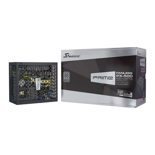 Seasonic 500W Seasonic PRIME Fanless PX, Full Modular, 80PLUS Platinum, Single Rail, 41A, SILENT ATX PSU