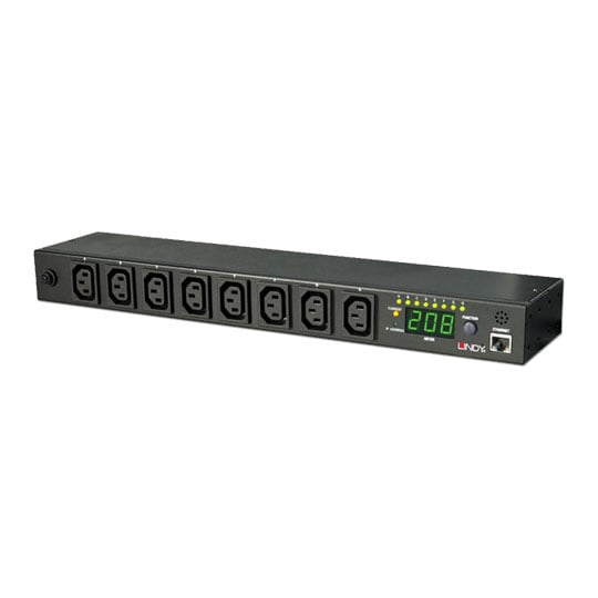 Lindy 32657 IPower Switch Classic 8 (Power Management Over IP), RJ-45 10 Mbps Ethernet Port, 110-240V, Max. 3120W