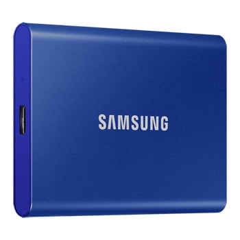 Samsung 2TB Samsung T7 MU-PC2T0H/WW, Portable External SSD, USB 3.2 Gen2/Type-C, Bus Powered, Blue