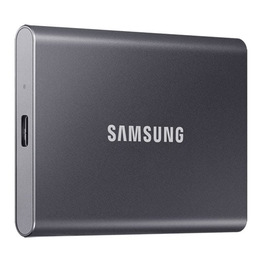 Samsung 2TB Samsung T7 MU-PC2T0T/WW, Portable External SSD, USB 3.2 Gen2/Type-C, Bus Powered, Grey PC/MAC