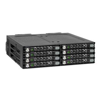 ICY DOCK ToughArmor MB998SK-B, 8 Bay 2.5” SATA/SAS HDD &amp; SDD Backplane Cage, Lockable, Military Grade, Black