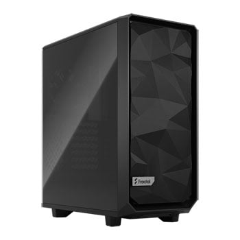 Fractal Design Fractal Meshify 2 Compact, Black, Mid Tower Chassis w/ Dark Tint Glass Window, 2x 140mm Fans, USB 3.1 C, ATX/mATX/mITX