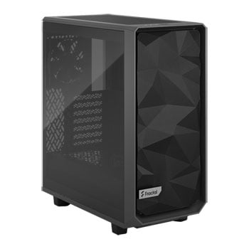 Fractal Design Fractal Meshify 2 Compact, Grey, Mid Tower Chassis w/ Light Tint Glass Window, 2x 140mm Fans, USB 3.1 C, ATX/mATX/mITX