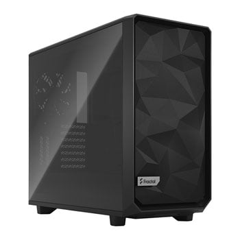 Fractal Design Meshify 2, Black, Mid Tower w/ Light Tempered Glass, 3x 140mm Fans, USB 3.1 Type-C, E-ATX/ATX/mATX/mITX