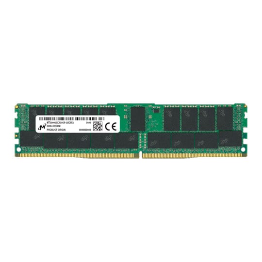Micron 64GB (1x64GB) Micron DDR4 Server Memory, PC4-25600 (3200), ECC RDIMM, CAS 22, 1.2V