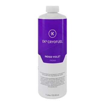 EK 1000ml EK-CryoFuel Water Cooling Fluid, Indigo Violet, UV Reactive, Copper/Brass/Aluminium/Stainless Steel Friendly