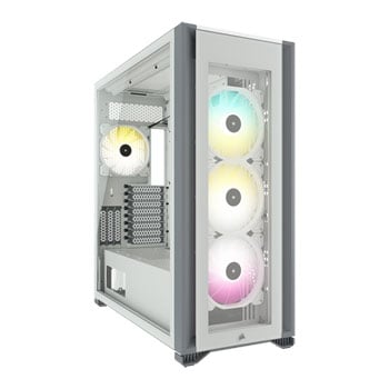 Corsair 7000X RGB, White, Full Tower Chassis w/ Tempered Glass Window, 4x 140mm RGB Fan, USB Type-C, E-ATX/ATX/mATX/mITX
