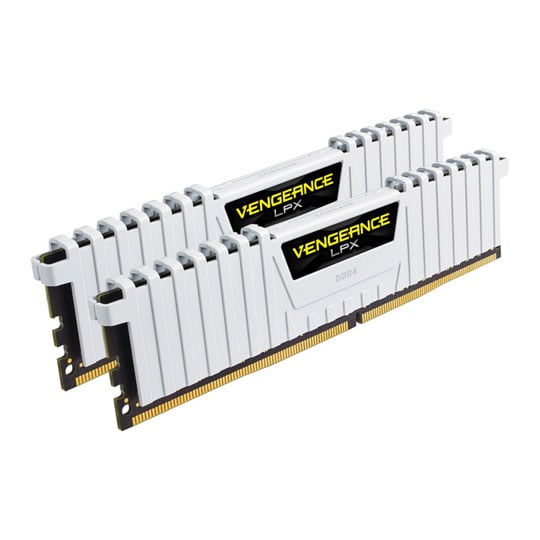 Corsair 16GB (2x8GB) CORSAIR DDR4 Vengeance LPX White, PC4-25600 (3200), Non-ECC Unbuffered, CAS 16, XMP 2.0, 1.35V
