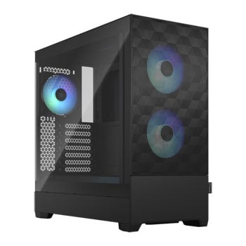 Fractal Design Fractal Pop Air RGB, Black, Mid Tower Chassis w/ TG Window, 3x 120mm RGB Fans, USB 3.0, ATX/mATX/mITX