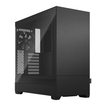 Fractal Design Fractal Pop Silent TG, Black, Mid Tower Chassis with Tempered Glass Window, 3x 120mm Fans, USB 3.0, ATX/mATX