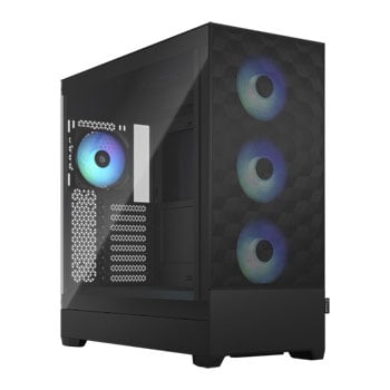 Fractal Design Fractal Pop XL Air RGB, Black, Full Tower Chassis w/ TG Window, 4x 120mm RGB Fans, USB 3.0, E-ATX/ATX/mATX/mITX
