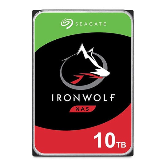 Seagate 10TB Seagate IronWolf NAS Hard Drive, 3.5", SATA III - 6GB/s, 7200RPM, 256MB Cache, (CMR)