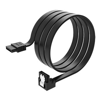 Akasa 0.5m Akasa PROSLIM Super Slim SATA3 Right Angle Cable with Latch, Data Transfer Rate of up to 6Gbps, Backward Compatible