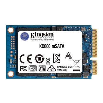 Kingston 256GB Kingston KC600, SSD, mSATA 3.0 (6Gb/s), 3D TLC NAND, 550MB/s Read, 500MB/s Write, 90k/80k IOPS