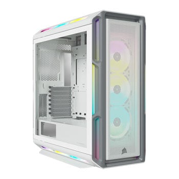 Corsair iCUE 5000T RGB, White, Mid Tower Chassis w/ Tempered Glass Window, 3x 120mm Fans, E-ATX/ATX/mATX/mITX