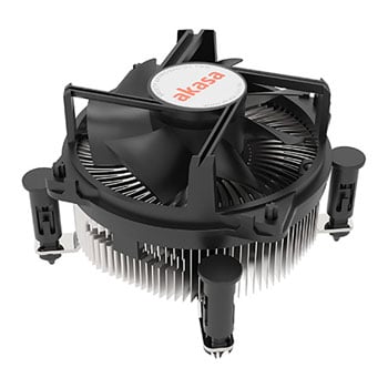 Akasa AK-CC6606BP01 Low Noise CPU Cooler, 1x 90mm PWM Fan, Aluminium/Copper, 125W TDP, Twin Ball Bearing