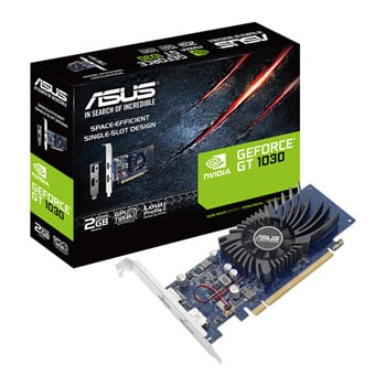 ASUS GeForce GT 1030 2GB GDDR5 Low Profile Graphics Card, 384 Core, 1266MHz GPU, 1506MHz Boost, HDMI/DisplayPort