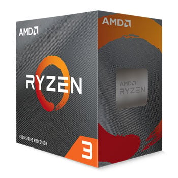 AMD Ryzen™ 3 4100, AM4, Zen 2, 4 Core, 8 Thread, 3.8GHz, 4.0GHz Turbo, 6MB Cache, PCIe 3.0, 65W, CPU