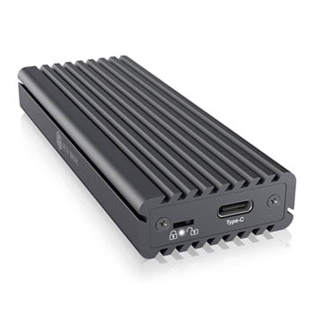 ICY BOX IB-1817MC-C31, External M.2 SSD Enclosure, PCIe 3.0x2/SATA III, USB3.1 Gen 2 Type-C, 10Gbit/s, Aluminium, Grey