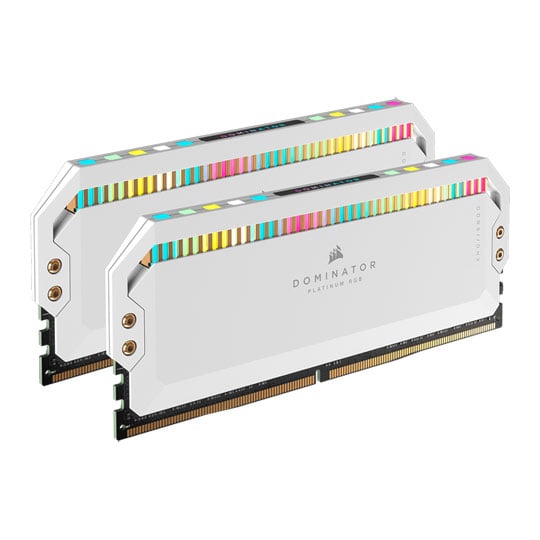 Corsair 64GB (2x32GB) CORSAIR DDR5 DOMINATOR Platinum RGB White, PC5-44800 (5600), Non-ECC Unbuffered, CAS 40, XMP 3.0, 1.25V