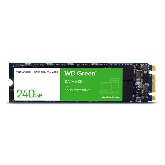 SanDisk 240GB WD Green SATA M.2 SSD, M.2 (2280), SATA III - 6Gb/s, SLC NAND, Read 545MB/s,