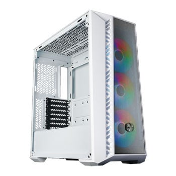 Cooler Master MasterBox 520 Mesh White ARGB Mid Tower TG Chassis, 3x 120mm ARGB Fan, mITX, mATX, ATX, E-ATX